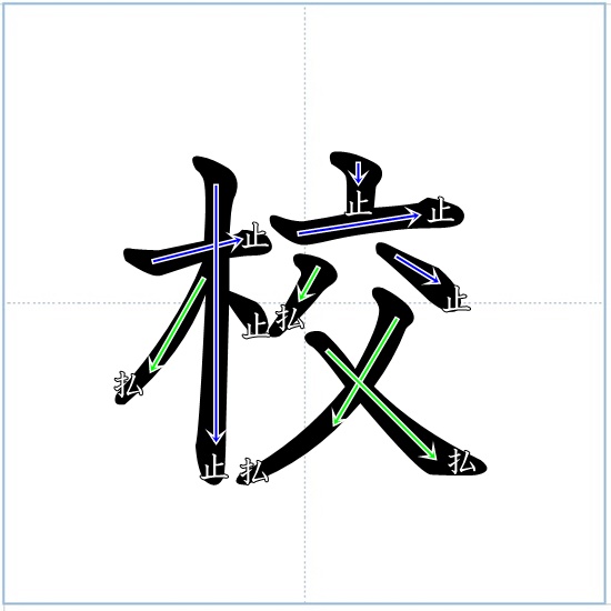 漢字 校 の成り立ちは身動きができない足かせの形 漢字の成り立ちや意味をイラストや絵を使って解説 漢字の成り立ち博士