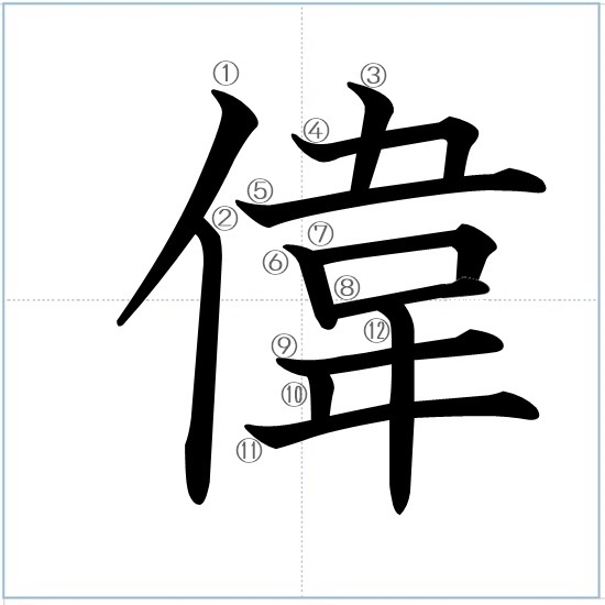 漢字の成り立ち 偉 漢字の成り立ち 意味 読み方 画数 書き順を解説 漢字の成り立ち博士